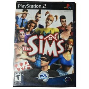 The Sims (Sony PlayStation 2, 2004) PS2 Game and Case Blue Disk‎